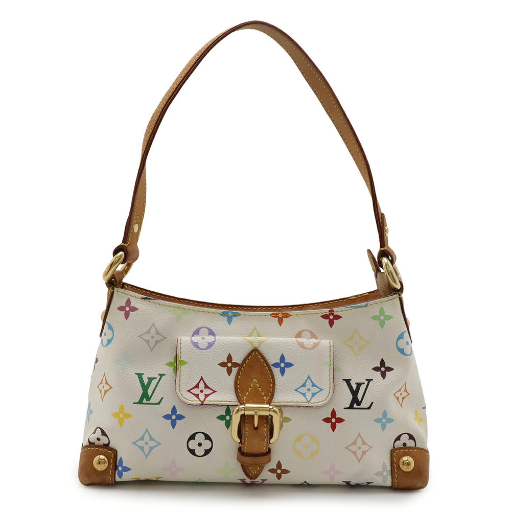 LOUIS VUITTON Monogram Multicolor Eliza Shoulder Bag Hobo Blanc White